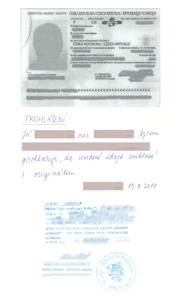 florida notarized copy of passport photo